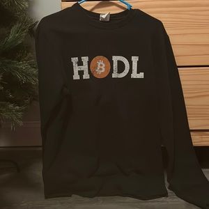 Black HODL Bitcoin Sweatshirt Size Medium